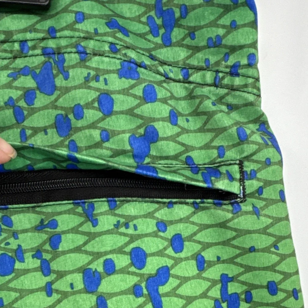 Pelagic Fish Scale Pattern Fishing Board Shorts Green Yellow Blue Athletic 40